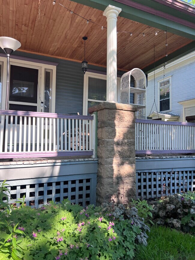 Large front porch with plenty of seating - 149 Rutgers St