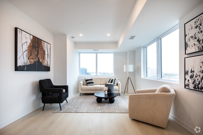 2BR, 2BA - 1,010SF - Living Room - The Carlisle