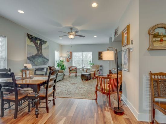 open living room space just adjacent to dining area - 5600 Morrow Rd