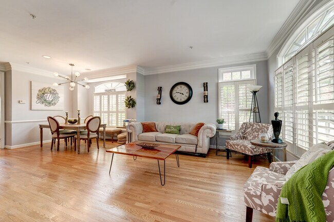 Huge entertaining space with floor-to-ceiling windows & transom! - 502 Fallsgrove Dr