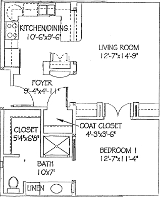 1BR/1BA - Washington Court Apartments