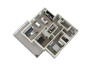 2E floorplan 3D.jpg - Arboretum at Barber Station