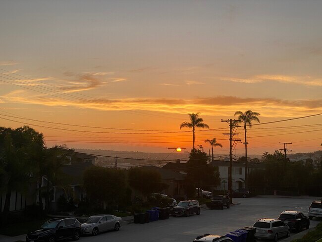 Sunset over OB/Mission Beach from top Patio - 3009 Union St