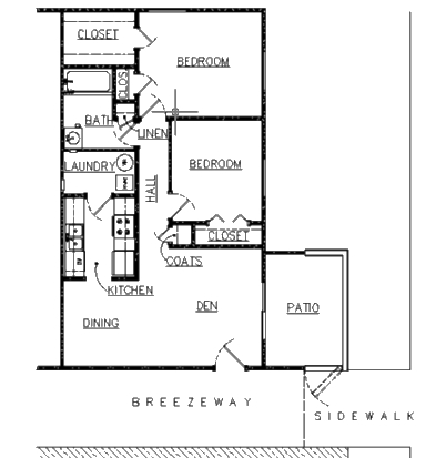 2BR/1BA - Deerfield Apartments