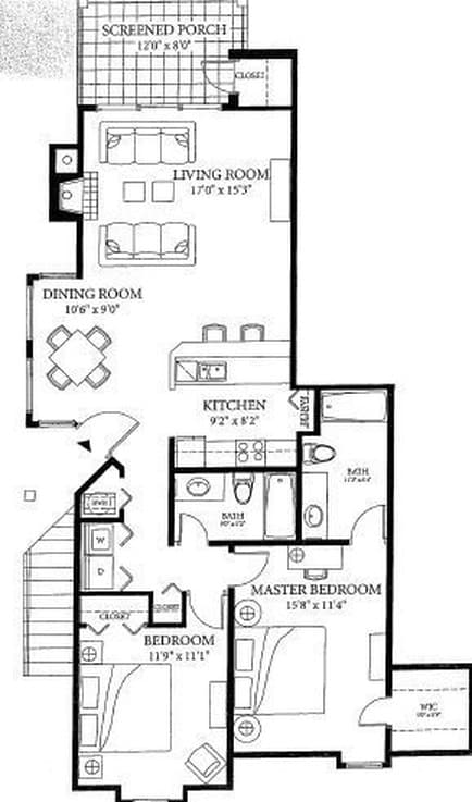 Floorplan - 2400 Feather Sound Dr Apt 421