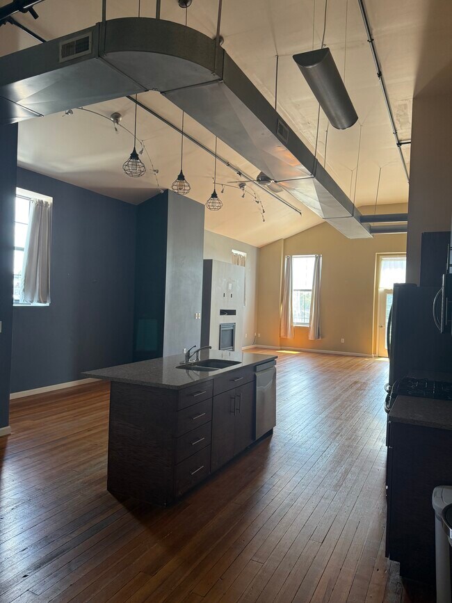 Open concept- kitchen, dining, living room - 208 East Main Street