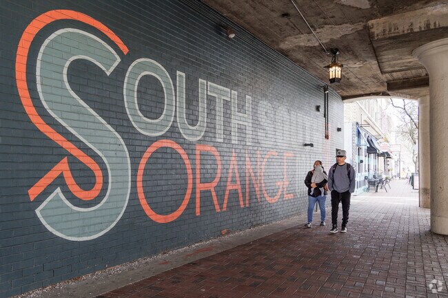 A mural welcomes you to South Orange.