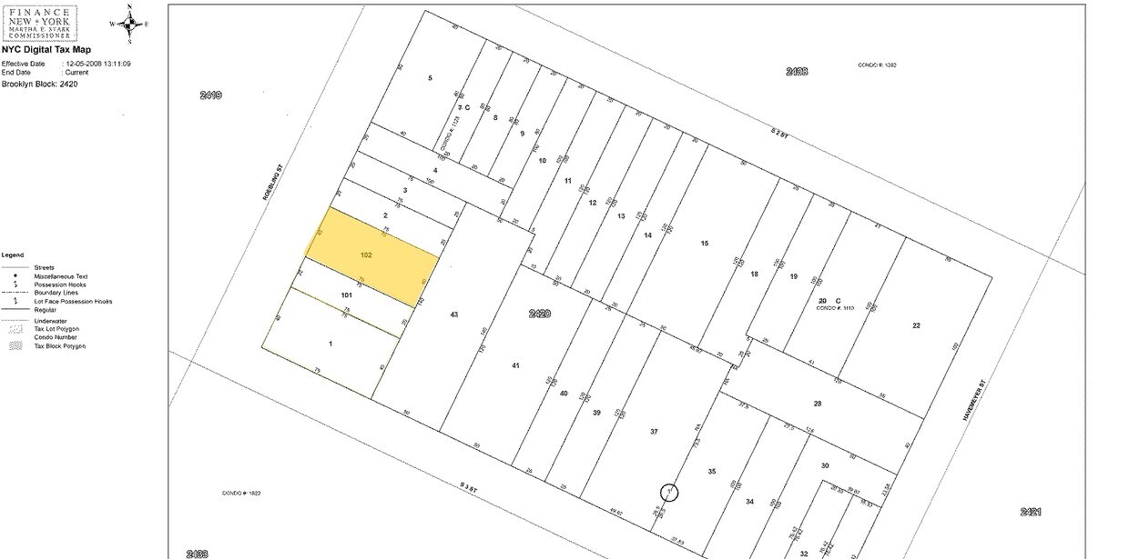 Mapa de la parcela - 227 Roebling St