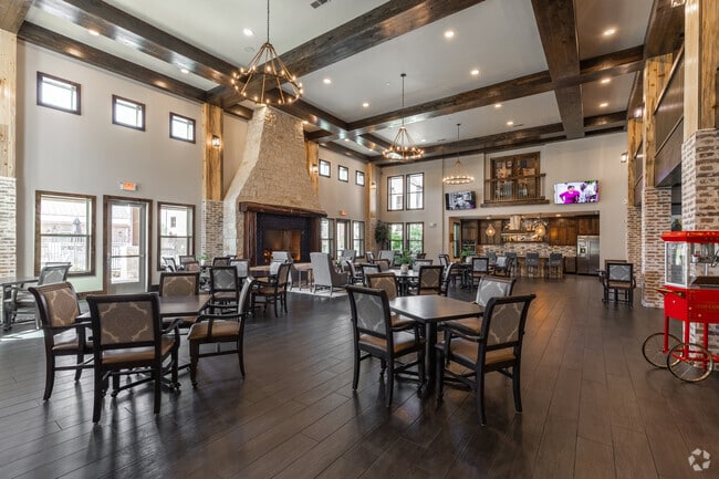 Great Room with Oversized Fireplace - Alders Prosper 55+ Active Adult Homes?