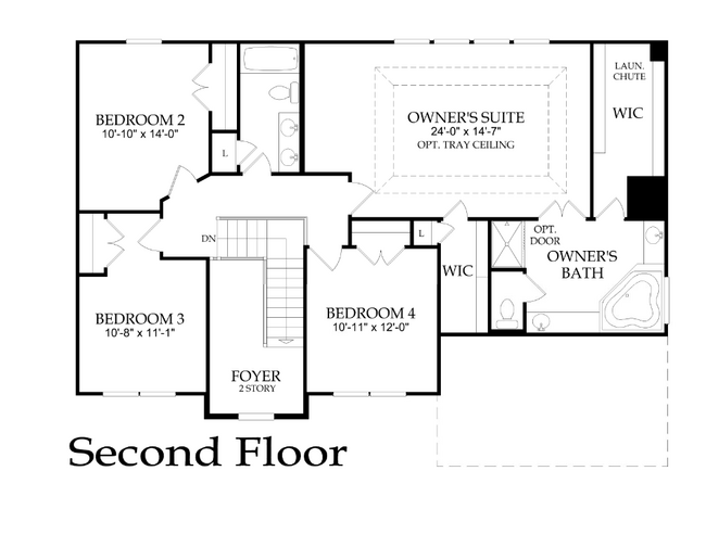 second floor plan / layout - 43856 Churchill Glen Dr