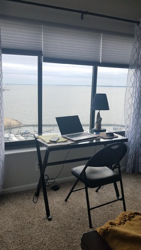 Master room desk view - 7505 River Rd