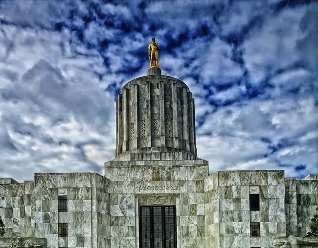 The Oregon State Capitol Building in Salem