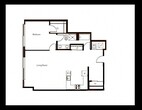 One Bed Den - Penthouse  (1,028 sq ft)