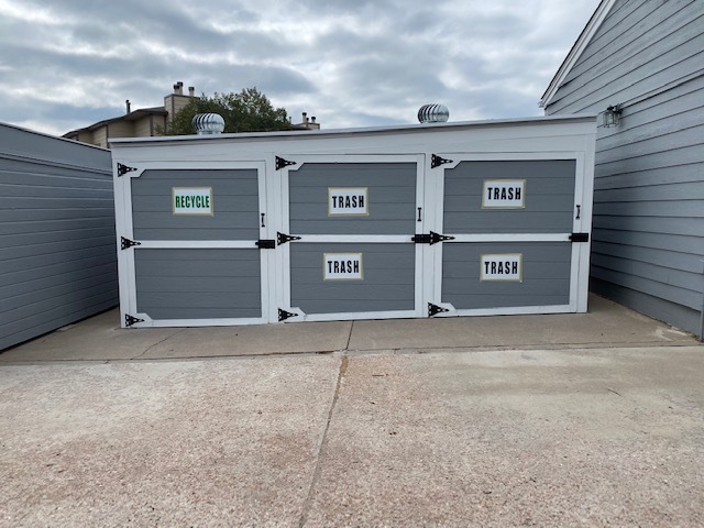 Trash area - 8500 E Jefferson Ave