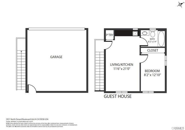 Floorplan - 3431 N Oxnard Blvd