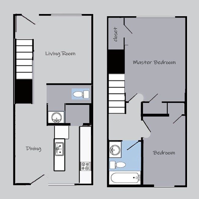 Plano de planta Casa adosada - 600 S Main St