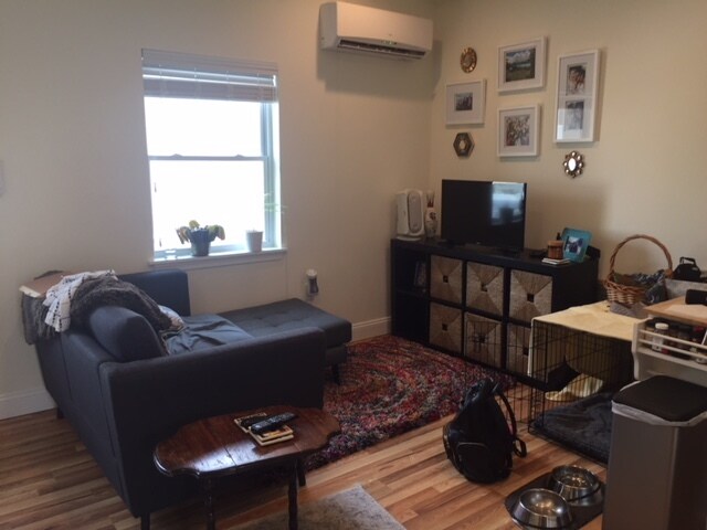 Área de sala de estar - 747 South 17th Apartments