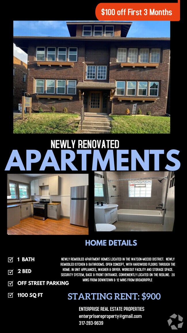 WatsonMcCord Apartments under 2,000 Indianapolis, IN 8 Rentals