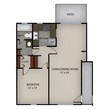 1 Bedroom 1 Bath | 890 SF.