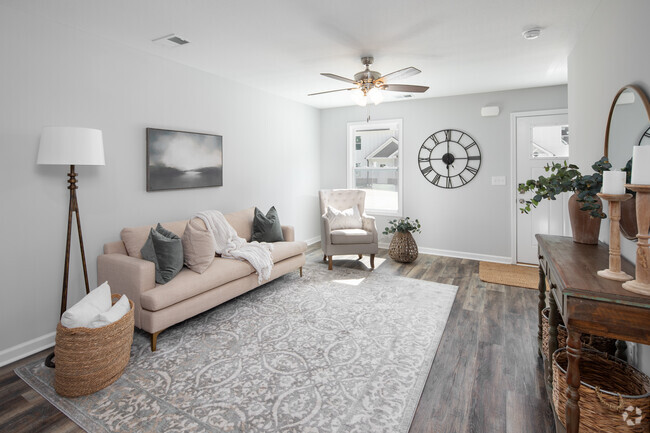 2BR, 2.5BA - Townhomes - 1,200SF - Living Room - Stanley Village Townhomes