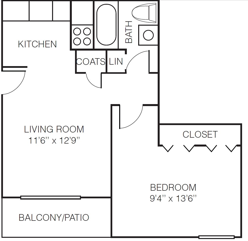 Hillbrook Apartments – 1 BD Standard