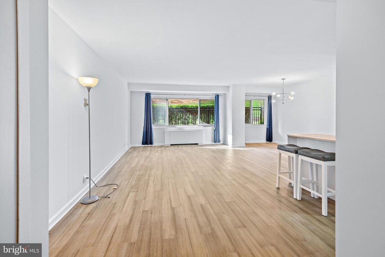 Living room with bamboo floors - 4201 Cathedral Ave NW