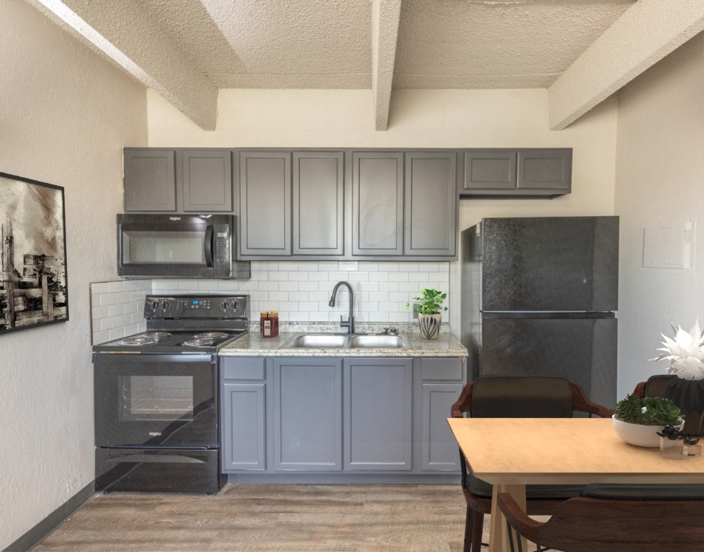 1/1 Remodeled | Kitchen - Raider Lofts- Now Accepting Students!