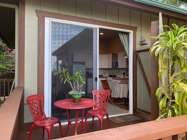 Looking into Your apartment from your lanai - 77-6128A Mamalahoa Hwy
