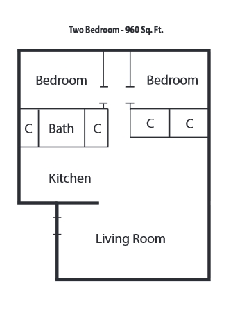 2BR/1BA - Southwyck Hills Apartments