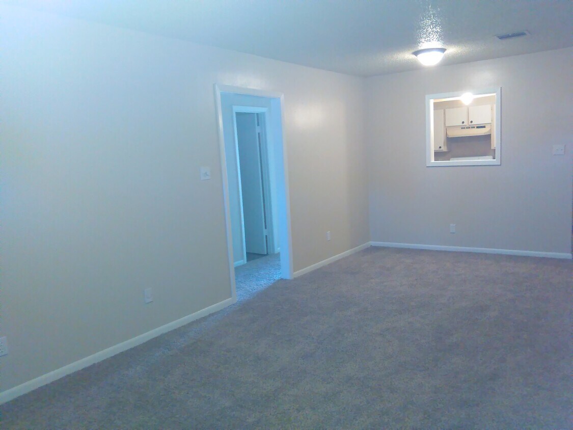 Large living room with neutral carpet - 313 Woodale Dr