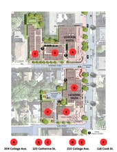 Site map - Central Collegetown - Catherine Commons