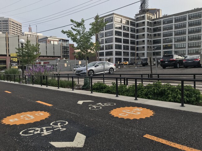 Bike path in back of building - 500 Robert St N