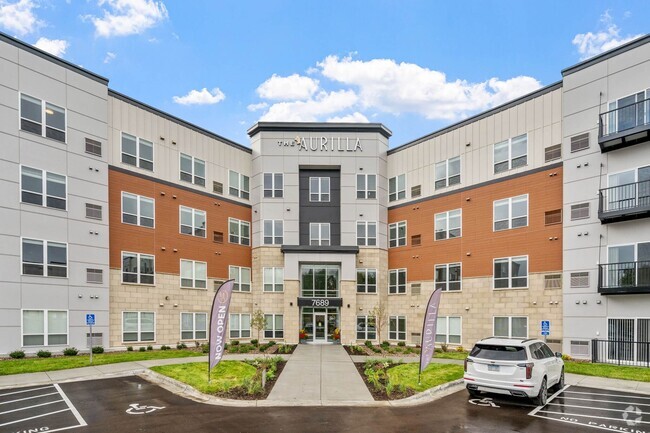 Front view of The Aurilla luxury apartments in Cottage Grove, MN - The Aurilla