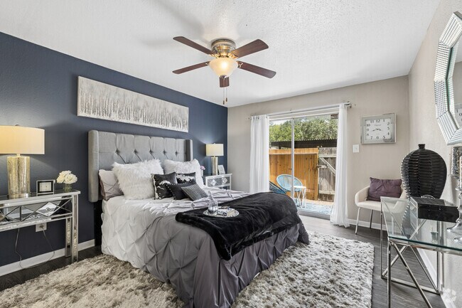Apartamento en Padre Island de 2 habitaciones y 1 baño - 903 pies cuadrados - Dormitorio principal - Veranda