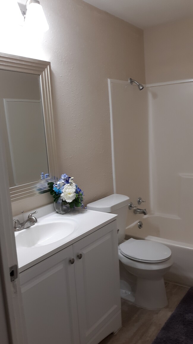 Hall bath with full size tub - 2524 Old Richmond Rd
