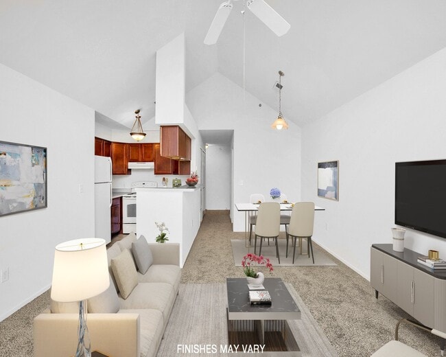 Tulip Layout Third Floor Cathedral Ceiling - LakePointe Apartments