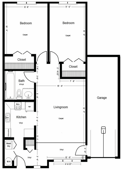 2BR/1BA - Zion Senior Cottages