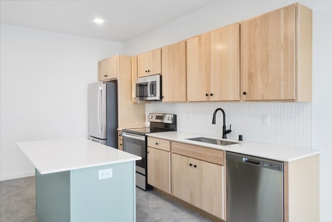 1 Bedroom Model A12 Kitchen - The Common Place Apartments