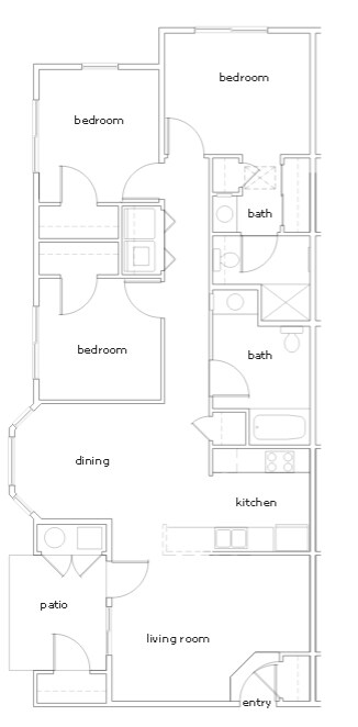 3BR/2BA - Washington Court