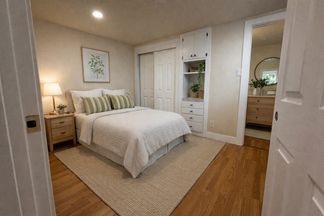 Virtually staged bedroom - 3201 Grand Ave