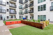 Courtyard with seating and landscaping