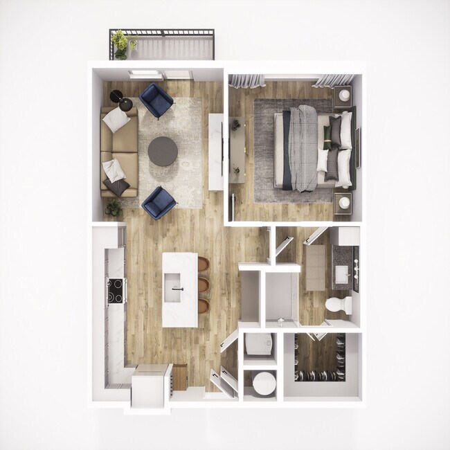Plano de planta A1 con vistas al lago Norman - Overlook Lake Norman