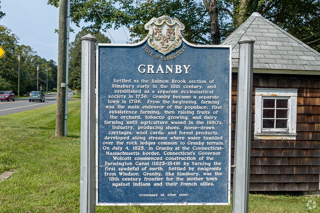 Granby, once part of Simsbury, became a town in 1786.