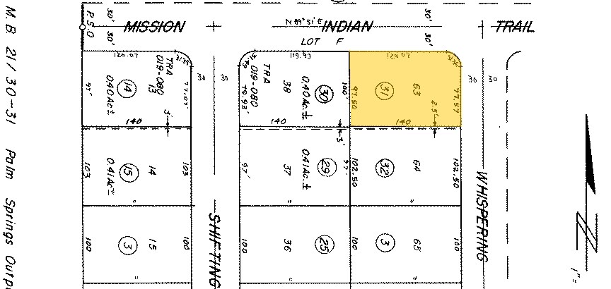 Mapa de la parcela - 32521-32555 Whispering Palms Tr.