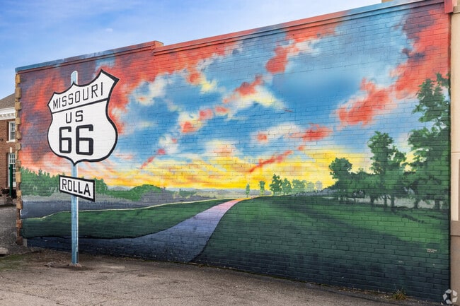 Discover the nostalgic beauty of Historic Route 66 as it winds through Rolla, MO.