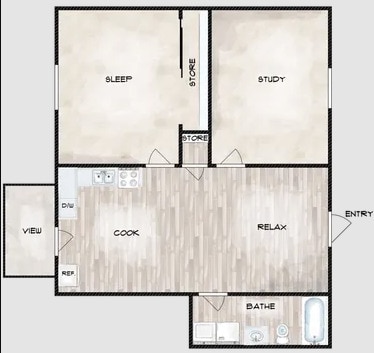 2 bed/ 1 bath - Retreat at the Park