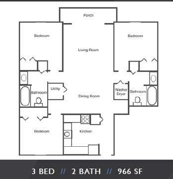 3BR/2BA - Stadium View II