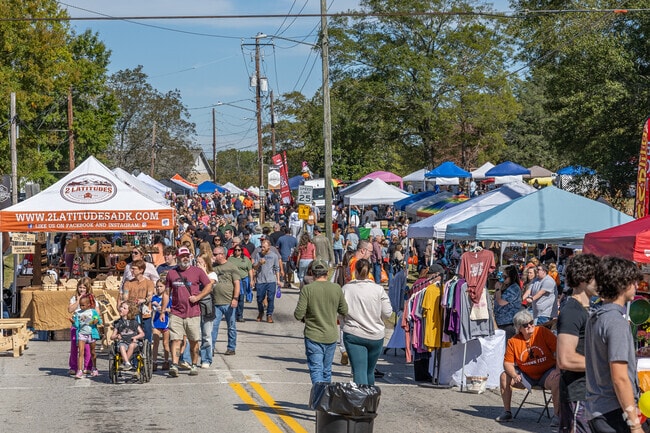 The streets of downtown are closed for the annual Loganville Autumn Festival.