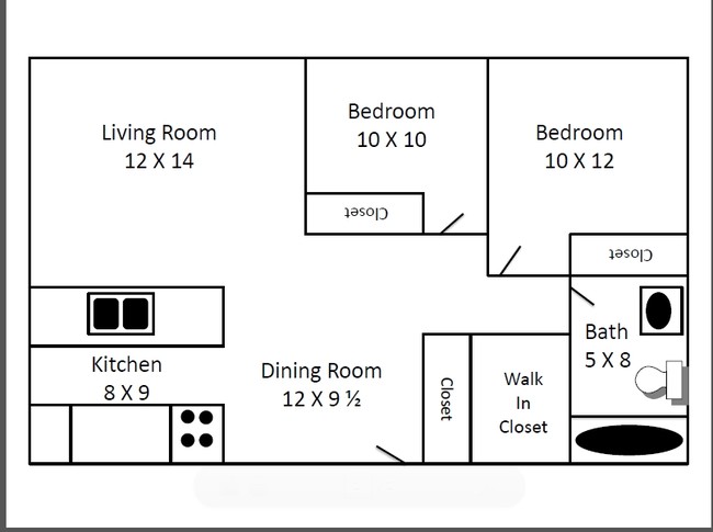 2BR/1BA - North Oak Apartments