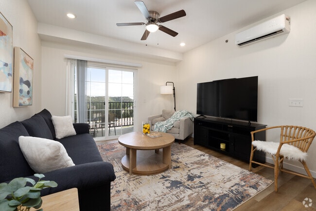 2BR, 1BA - 855SF - Living Room - The Edge at Mt. Shadows